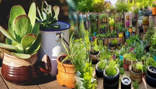 How to Use Recycled Materials for Small Garden Decor