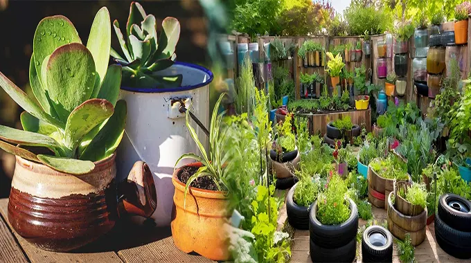 How to Use Recycled Materials for Small Garden Decor