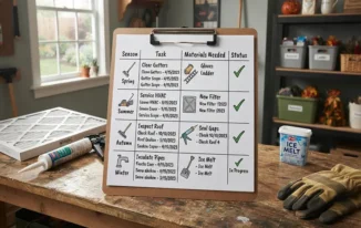 Checklist for Seasonal Home Repairing and Preventative Property Maintenance