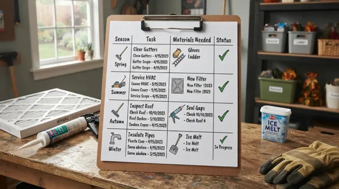 Checklist for Seasonal Home Repairing and Preventative Property Maintenance
